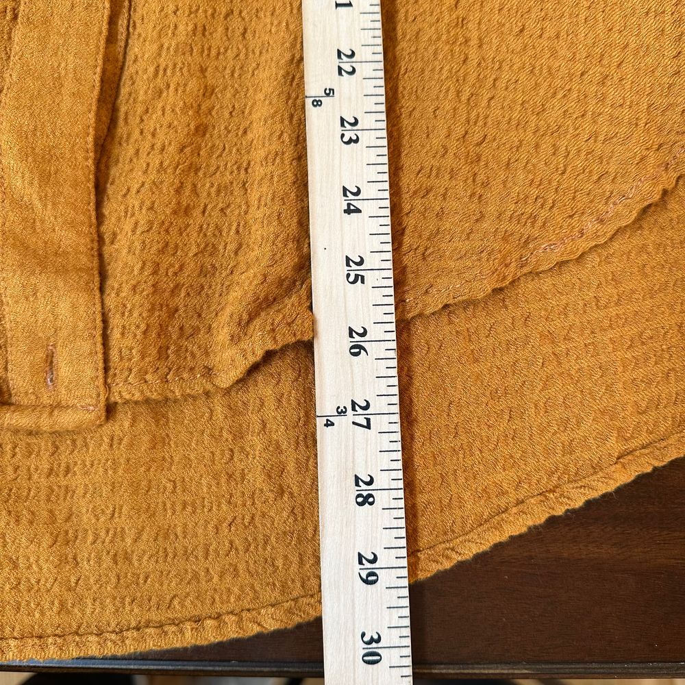 Free People Oversized Button-Down Shirt in Mustard - Picture 11 of 12